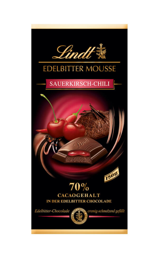 Lindt Tafel Edelbitter Mousse Kirsch-Chili 150 g